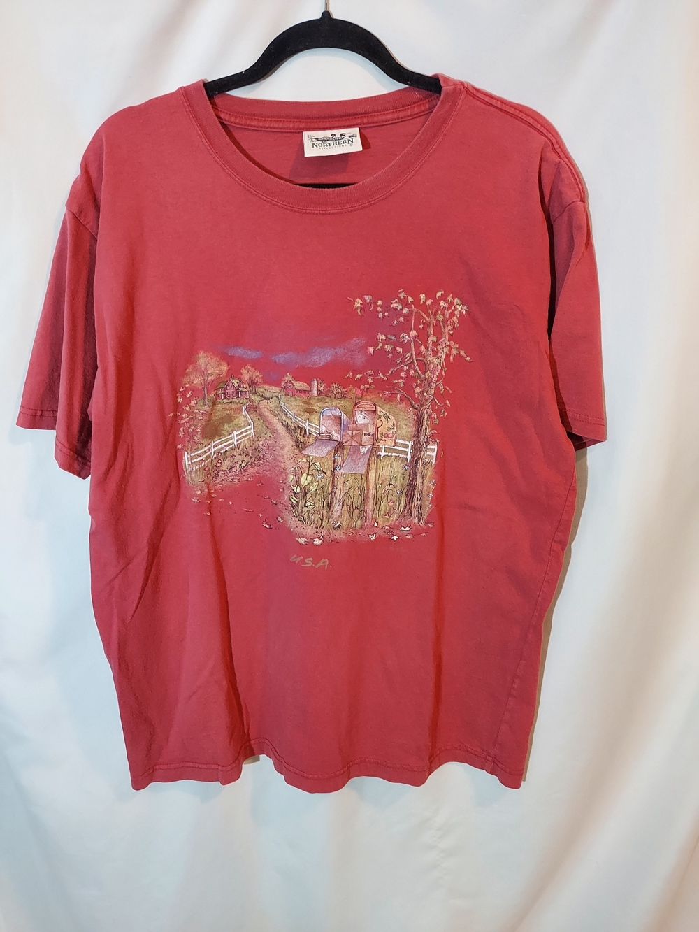 Vintage 90s Northern Reflections Country Farmhouse Graphic T-Shirt XL
